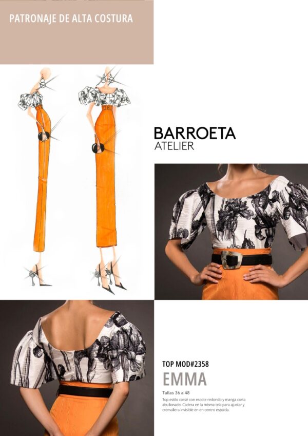Patrón top corsé Emma Atelier Javier Barroeta