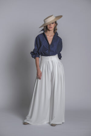 Pantalon Crepe y blusa en tafeta Atelier Barroeta