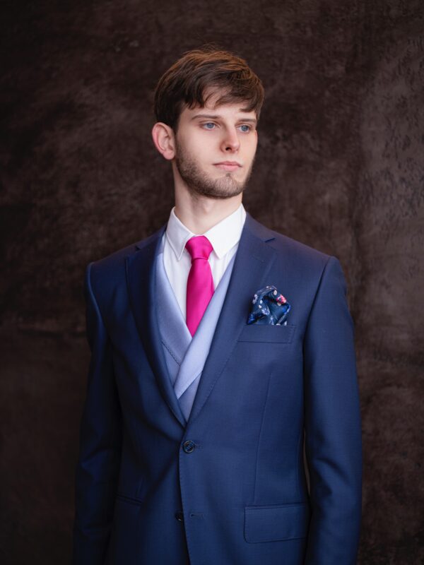 Traje sastre azul Oxford de lana Atelier Javier Barroeta