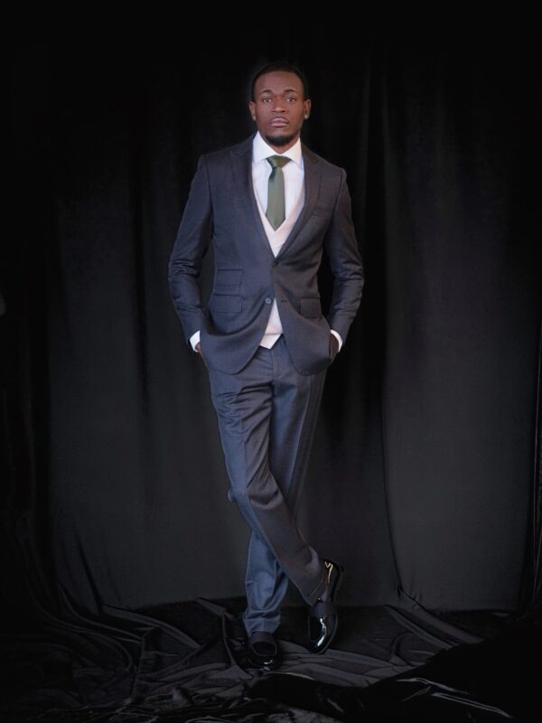 Traje sastre gris de lana con chaqueta Atelier Javier Barroeta