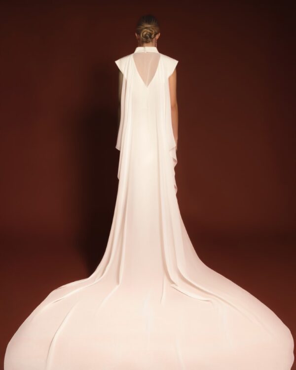 Capa en Giorgette para Vestido novia Barroeta Usune